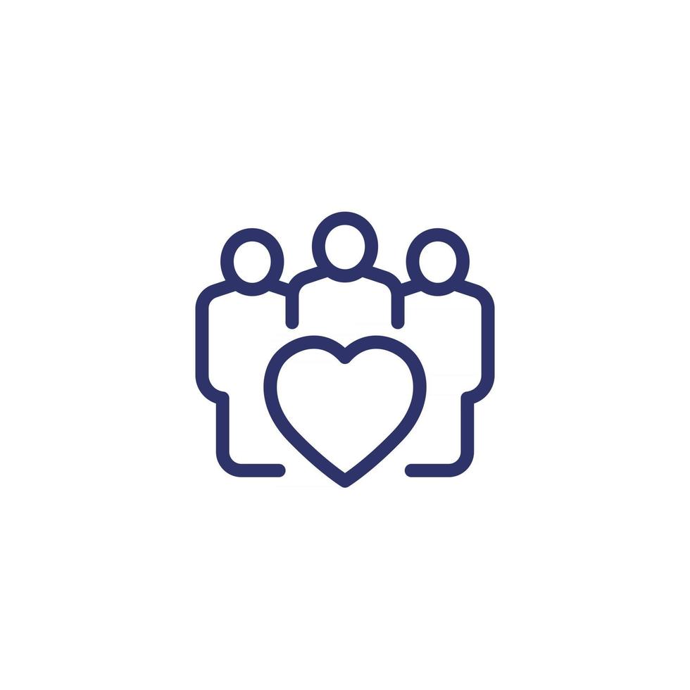 community-icon-on-white-line-vector